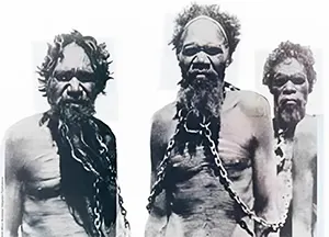 Aborigines in chains